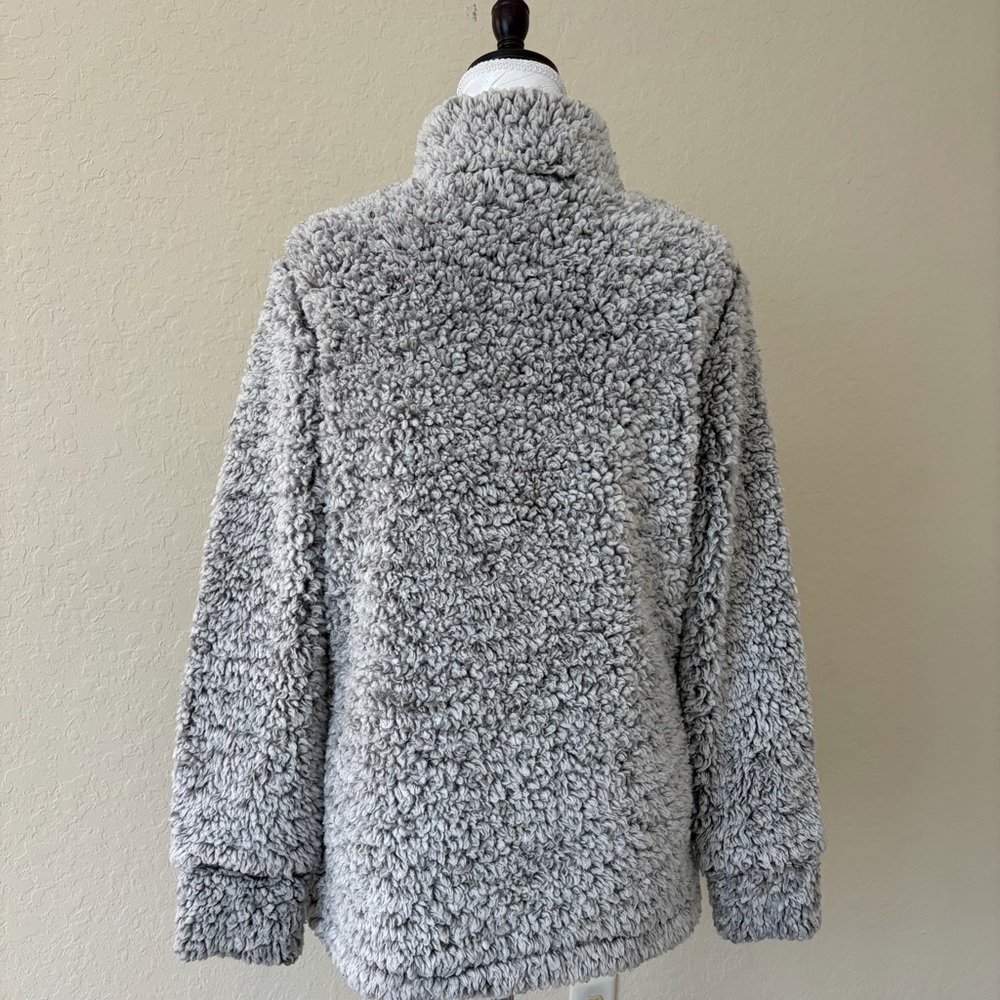 Weatherproof Vintage Sherpa‎ Pullover Grey 1/4 Zip Cozy Soft Size S - Picture 7 of 10